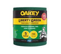 Oakey Liberty Green Sanding Roll Fine 120G, Medium 80G, Coarse 60G 115mm x 5m