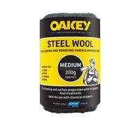 Oakey Medium Steel Wool 200g - Grey