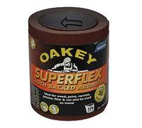 Oakey Roll Cloth Back Sandpaper Aluminium Oxide 115mm x 5m 120 grit Fine Grade