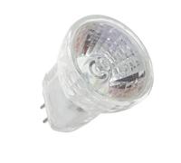 OakGlow MR8 Halogen Bulb 6V/12V 5W-35W GU4 Bi-Pin Base - 26° Flood Beam for Fiber Optics/Track/Spotlight Lighting 12V-10W