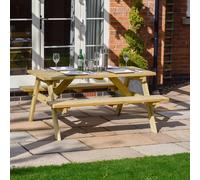 Oakham 5ft Picnic Bench - L152 x W140 x H72.5 cm - Light Green Rutland County Garden Furniture Ltd Light Green One Size