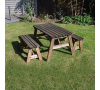 Oakham 5ft Picnic Table and Bench Set, L152 x W91 cm, Rustic Brown Rutland County Garden Furniture Ltd Brown One Size