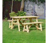 Oakham 5ft Picnic Table and Bench Set, L152 x W91 x H72cm, Light Green Rutland County Garden Furniture Ltd Light Green One Size