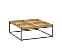 Oakham Kenmore 83Cm Square Tray Coffee Table In Light Oak Effect