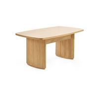 Oakham Lauriston 90Cm Fluted Compact Coffee Table In Light Oak