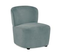 Oakham Lunetta Blue Chenille Armless Accent Chair