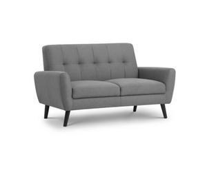 Oakham Monza 2 Seater Compact Retro Sofa In Grey