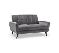 Oakham Monza 2 Seater In Dark Grey Velvet