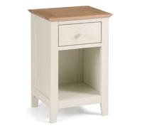 Oakham Premium Belluno Shaker Ivory & Oak 1 Drawer Bedside Unit
