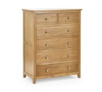 Oakham Premium Brixton 4 + 2 Drawer Chest - Oak