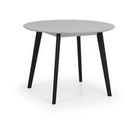 Oakham Premium Casa 100Cm Round Dining Table - Grey/black