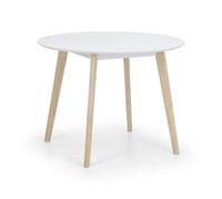 Oakham Premium Casa 100Cm Round Dining Table - White/oak