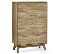 Oakham Premium Freya 5 Drawer Chest - Beige