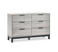 Oakham Premium Kora 6 Drawer Wide Chest - Grey Oak