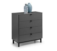 Oakham Premium Nova 4 Drawer Chest - Storm Grey & Black