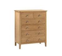 Oakham Premium Oakmere 4 + 2 Drawer Chest - Oak