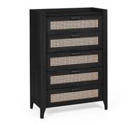 Oakham Premium Pacifica 5 Drawer Chest - Black