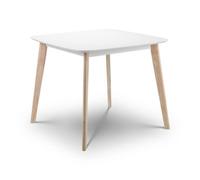 Oakham Premium Portland 90Cm Square Dining Table - White & Oak
