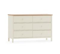Oakham Premium Ridgeway 6 Drawer Chest - Ivory & Oak