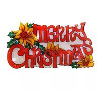 OAKHIVE 20 LED Light Merry Christmas Window Silhouette | Battery Operated Christmas Decoration Lights (Merry Christmas Flower)