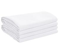 Oakias Queen Flat Sheets White - Pack of 2 Top Sheets for Bed - Soft Brushed Microfiber Fabric - Shrinkage & Fade Resistant - Ideal for Hotels and Hospitals - Machine Washable