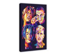 OakiTa Hd The Legend Young Rapper XXX Juice Wrld Lil Peep Poster Canvas Poster Wall Art Decor Print Picture Paintings for Living Room Bedroom Decoration Frame-style 08x12inch(20x30cm)