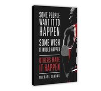 OakiTa Michael Jordan Inspirational Quotes Poster Canvas Poster Wall Art Decor Print Picture Paintings for Living Room Bedroom Decoration Frame-style 20x30inch(50x75cm)