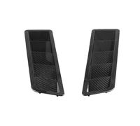 OAKJDYUE Car Front Bonnet Vent 17X5 Inch Universal Hood Vent Louver Air Cooling Panel Trim Set Black ABS 1 Pair(Carbon filter black)
