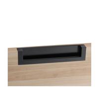 OAKJncjL Drawer handle, Aluminum Alloy Modern Cabinet Drawer Groove Push-Pull Embedded Invisible Punch Hole Installation(Nero,M)