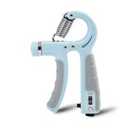 OAKJncjL Grip Strength Trainer, Gripper Adjustable R-Type Hand Grip Exercise Countable Strength Strengthening Pliers Spring(Bluecount)