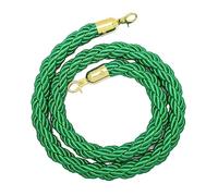 OAKJncjL Queue Barrier Rope, 1pc Barrier Rope - 100-305cm Hemp with 2 End Hooks for Crowd Control Queue Management Theater(Green,7ft/215cm)