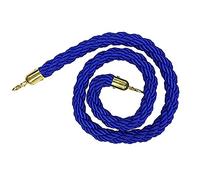 OAKJncjL Queue Barrier Rope, 1pc Barrier Rope - 100-305cm Hemp with 2 End Hooks for Crowd Control Queue Management Theater(Blue,6ft/185cm)