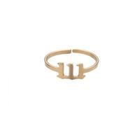 OAKKY Adjustable Rings for Women Stainless Steel Statement Unique Angel numbers Open Ring Gold 111