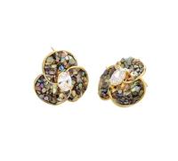 OAKKY Dainty Gold Hoop Earrings with Abalone Shell for Women | Stainless Steel Earrings, Small Vintage Huggie Hoops, Everyday Elegant Dangle, Minimalist Gold Tone Jewellery