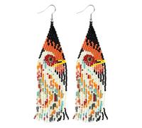 OAKKY Handmade Boho Beaded Fringe Earrings for Women Style 10