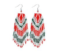 OAKKY Handmade Boho Beaded Fringe Earrings for Women Style 12