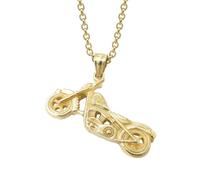 OAKKY Mens Skull Cruiser Motorcycle Necklace | Stainless Steel Biker Pendant with Detailed , Vintage Hip Hop Rider Enthusiasts Soul Chopper