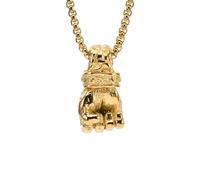 OAKKY Men's Stainless Steel Domineering Punk Cool Clenched Fist Skeleton Hand Boxing Power Fitness Amulet Pendant Necklace Gold with Chain