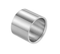 OAKKY Men's Stainless Steel Simple Punk Pipe Cut 18mm Huge Wide Chunky Biker Thumb Ring Cool Plain Smooth Finish Flat Top Style Silver Size Z+3