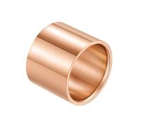 OAKKY Men's Stainless Steel Simple Punk Pipe Cut 18mm Huge Wide Chunky Biker Thumb Ring Cool Plain Smooth Finish Flat Top Style Rose Gold Size P 1/2