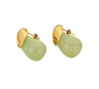 OAKKY Teardrop Earrings Womens Stainless Steel Sweet and Fresh Candy Color Summer Beach Vacations Stud Jewellery Green