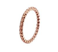 OAKKY Thin Stainless Steel Irregular Geometric Thread Dainty Ring for Women Elegance Band Minimalist Stackable Jewellery Rose Gold Size L 1/2