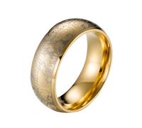 OAKKY Unisex Tribal Tattoo Engraved Ring Gold Size W