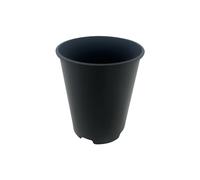 Oakland Gardens 2 Litre Deep Plant Pots - Black Tall Root Flower Pots for Roses & Deep-Rooted Plants | Durable Plastic with Drainage (6 x 2 Litre Deep)