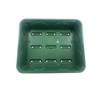 Oakland Gardens 21cm Small Seed Tray with Drainage Holes - Heavy Duty Green Propagator Tray, Reusable Plant Starter for Herbs, Flowers & Vegetables (Pack of 50)