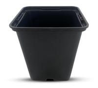 Oakland Gardens 9cm Square Plastic Plant Pots - Durable Injection Moulded Pots with 2-Tier Drainage - Ideal Indoor Flower Pots for Herbs, Cuttings, Seedlings & Small Plants (0.5L) | Pack of 20