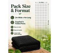 Oakland Gardens Butterfly Netting 4M X 2M Black 7mm Garden Crop Protection Mesh
