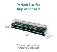 Oakland Gardens Electric Heated Propagator Super 7 Windowsill Seed Starter With 7 Trays