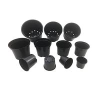 Oakland Gardens Premium Large Plastic Plant Pots for Outdoor Gardening - Set of 7.5 Litre Plant Pots x 4 Sturdy Planters