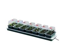 Oakland Gardens Super 7 Electric Windowsill Propagator | Heated Seed Starter Kit with 7 Mini Trays & Vented Lids | Indoor Seedling & Cutting Growing System